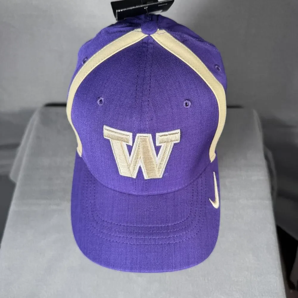 Washington Huskies Hat Cap‎ Strap Back Mens One Size NCAA Nike Dri-FIT AeroBill